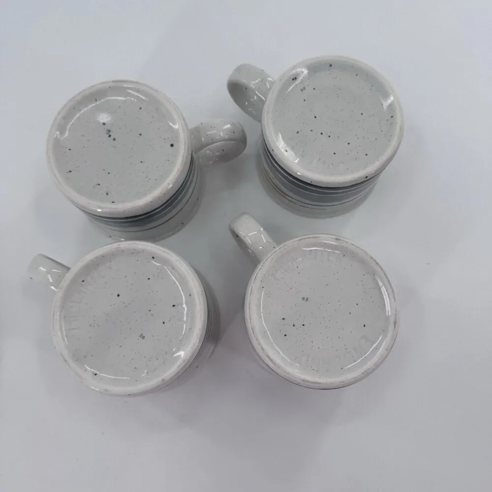 MIDWINTER STONEHENGE NIGHT CUPS AND SAUCERS ENGLAND Set Of 4 Fast Shipping